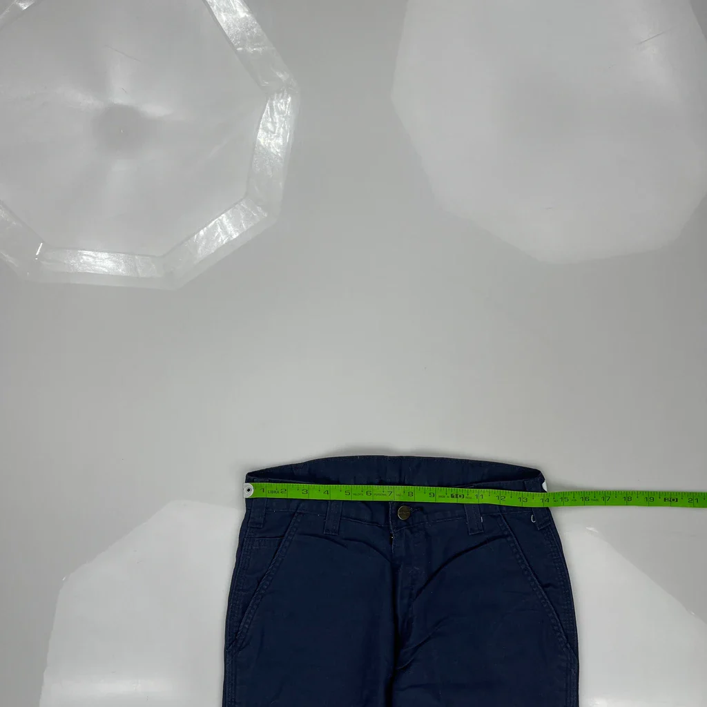 Carhartt Carpenter Pants - 28W 28L Blue Cotton Blend - Image 3