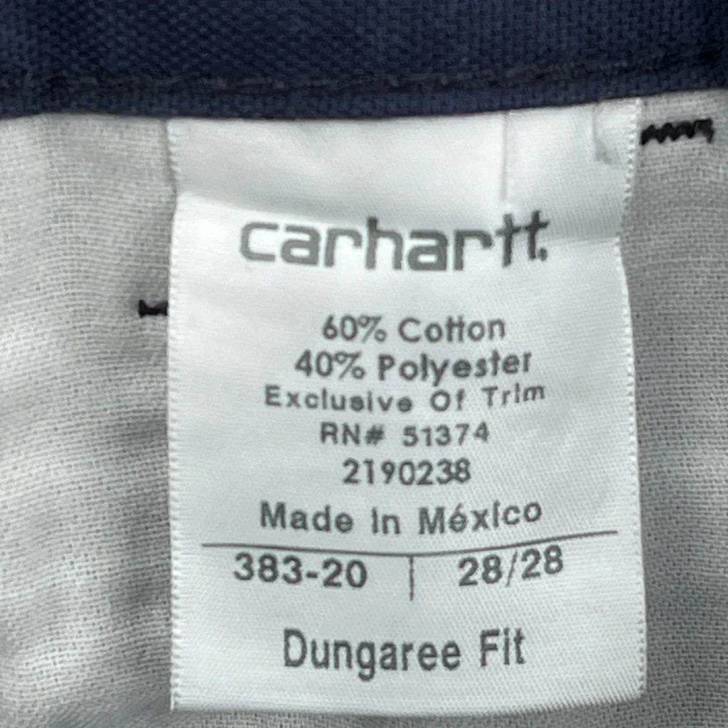 Carhartt Carpenter Pants - 28W 28L Blue Cotton Blend - Image 6