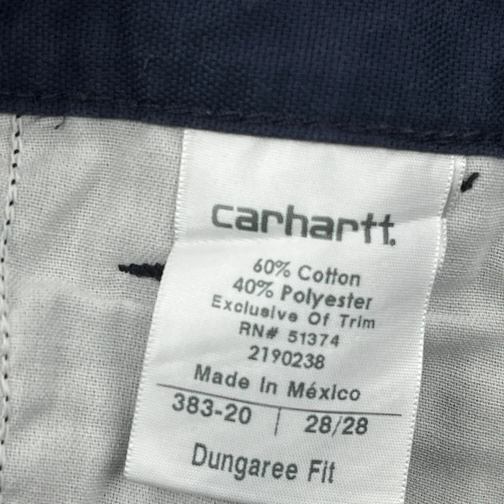 Carhartt Carpenter Pants - 28W 29L Blue Cotton Blend - Image 6
