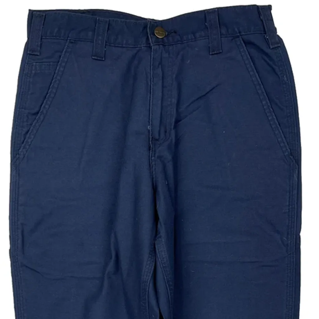 Carhartt Carpenter Pants - 28W 29L Blue Cotton Blend - Image 9