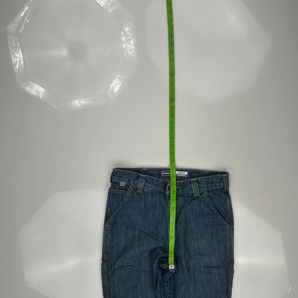 Carhartt Carpenter Pants - 30W 32L Blue Cotton Blend - Image 4