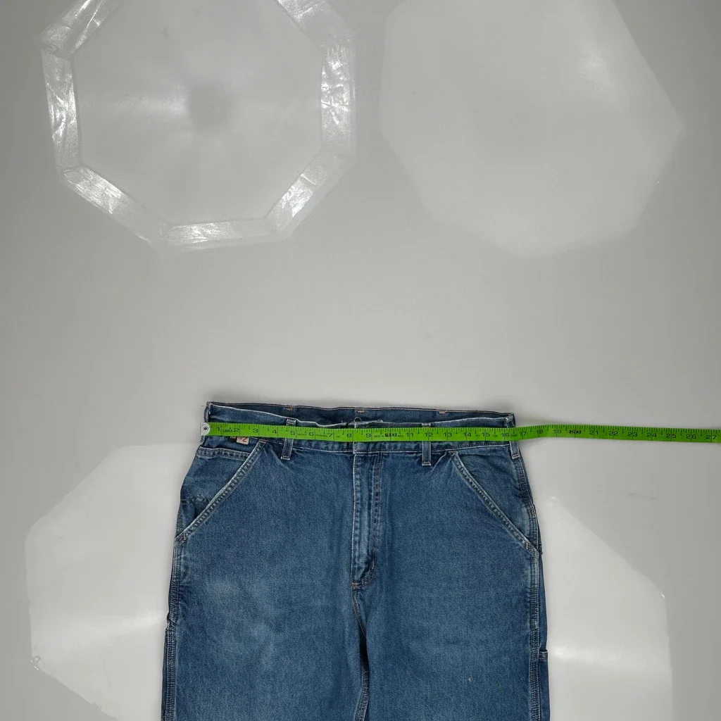 Carhartt Carpenter Pants - 33W 34L Blue Cotton - Image 3