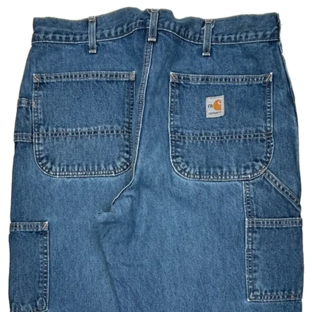 Carhartt Carpenter Pants - 33W 34L Blue Cotton - Image 7