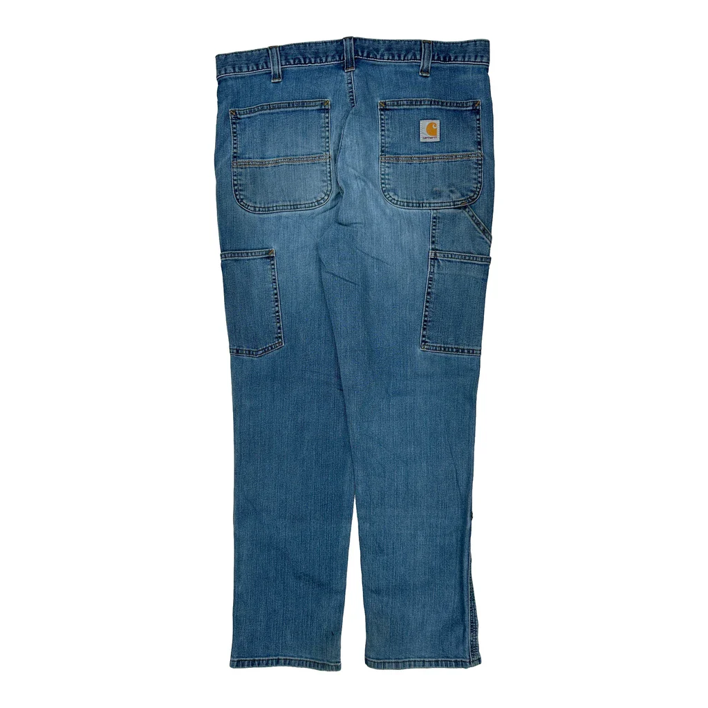 Carhartt Double Knee Carpenter Pants - 33W 30L Blue Cotton Blend