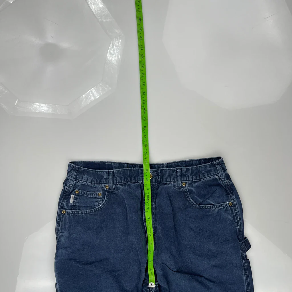 Carhartt Carpenter Pants - 36W 29L Blue Cotton - Image 4