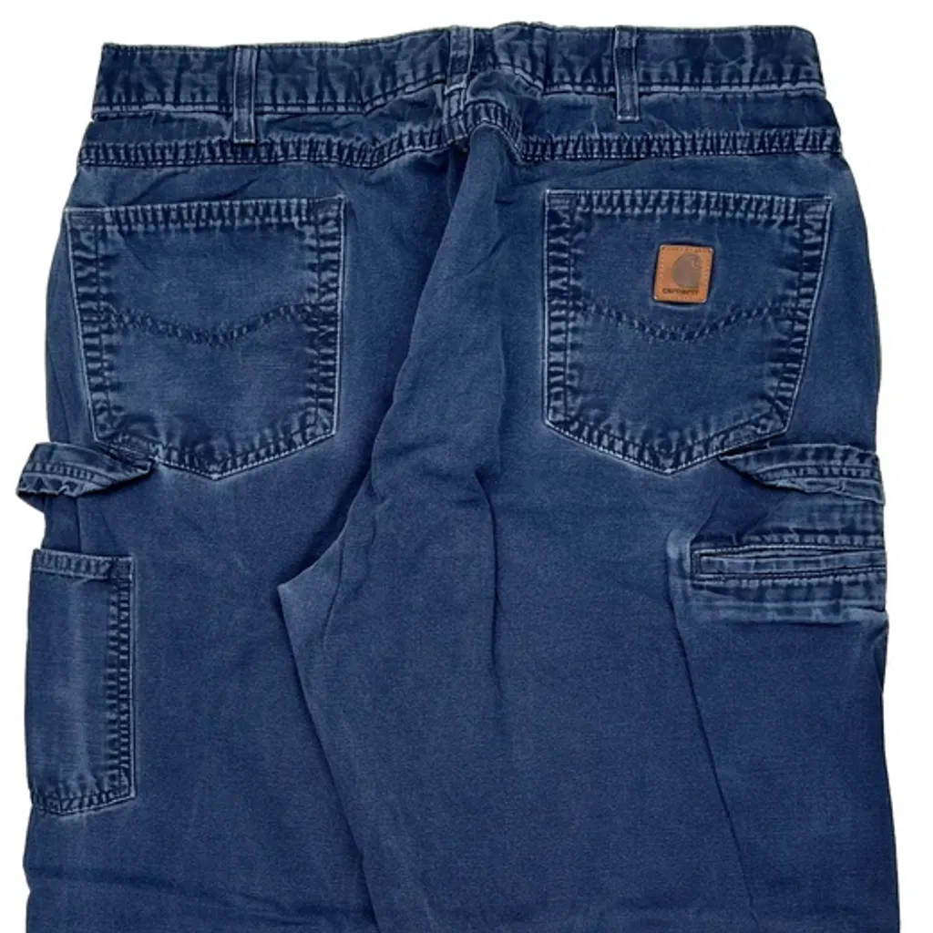 Carhartt Carpenter Pants - 36W 29L Blue Cotton - Image 7