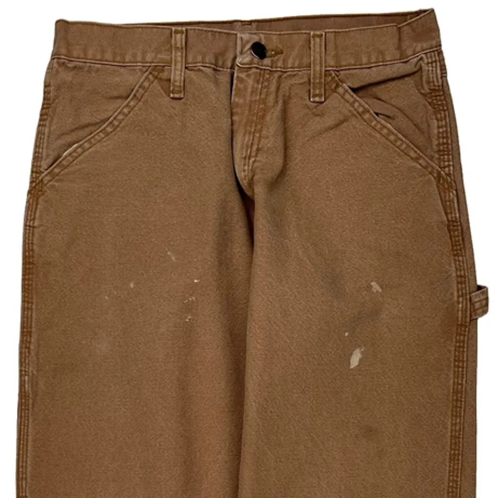 Carhartt Carpenter Pants - 30W 31L Brown Cotton - Image 9