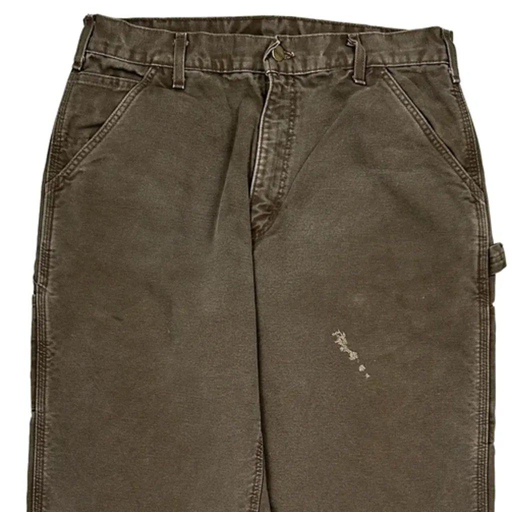 Carhartt Carpenter Pants - 33W 33L Brown Cotton - Image 10