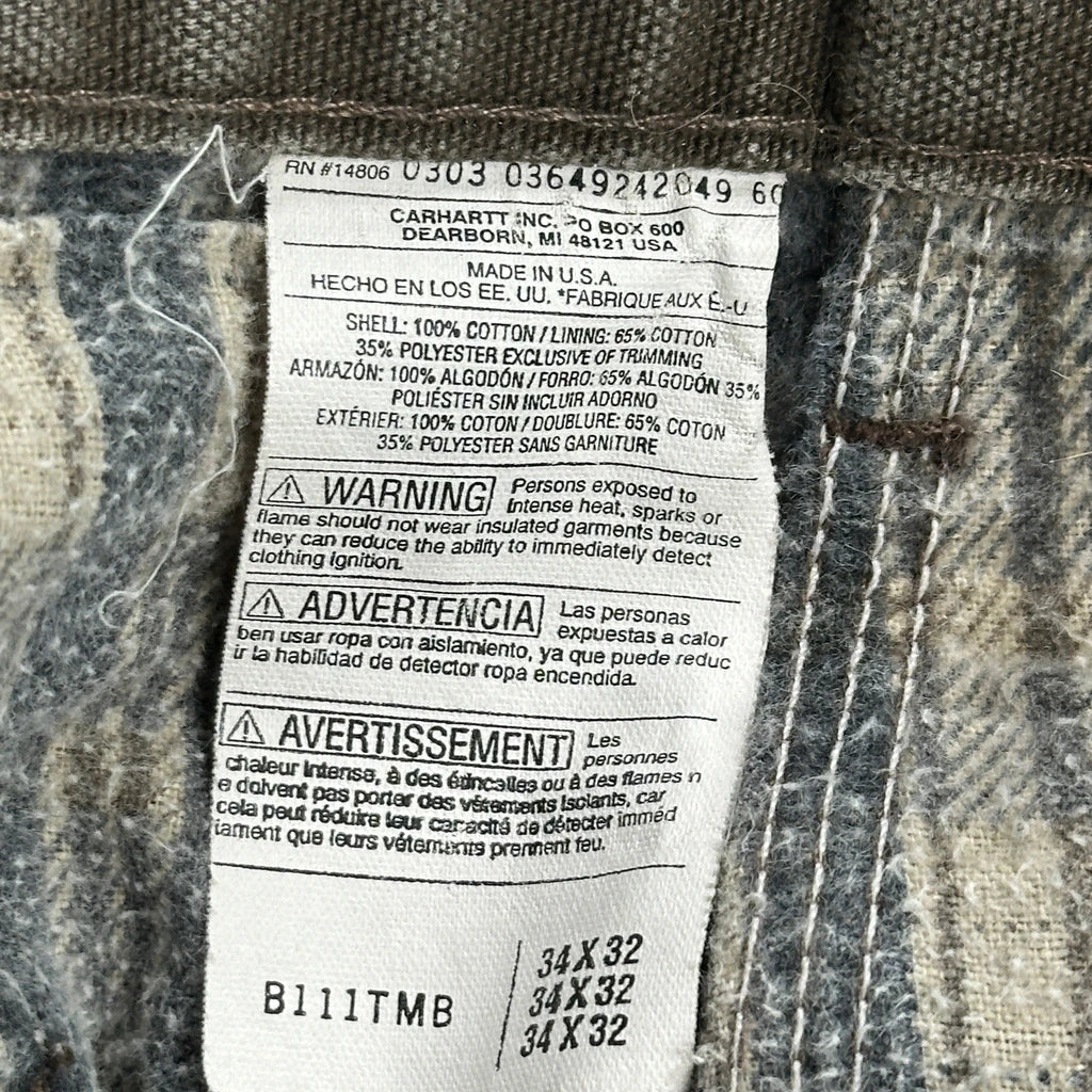 Carhartt Carpenter Pants - 33W 33L Brown Cotton - Image 6
