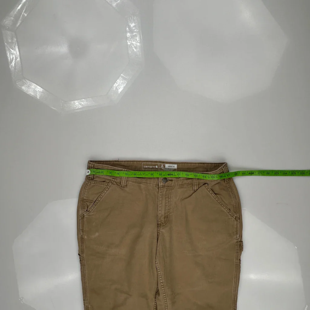 Carhartt Carpenter Pants - 34W 30L Brown Cotton - Image 3
