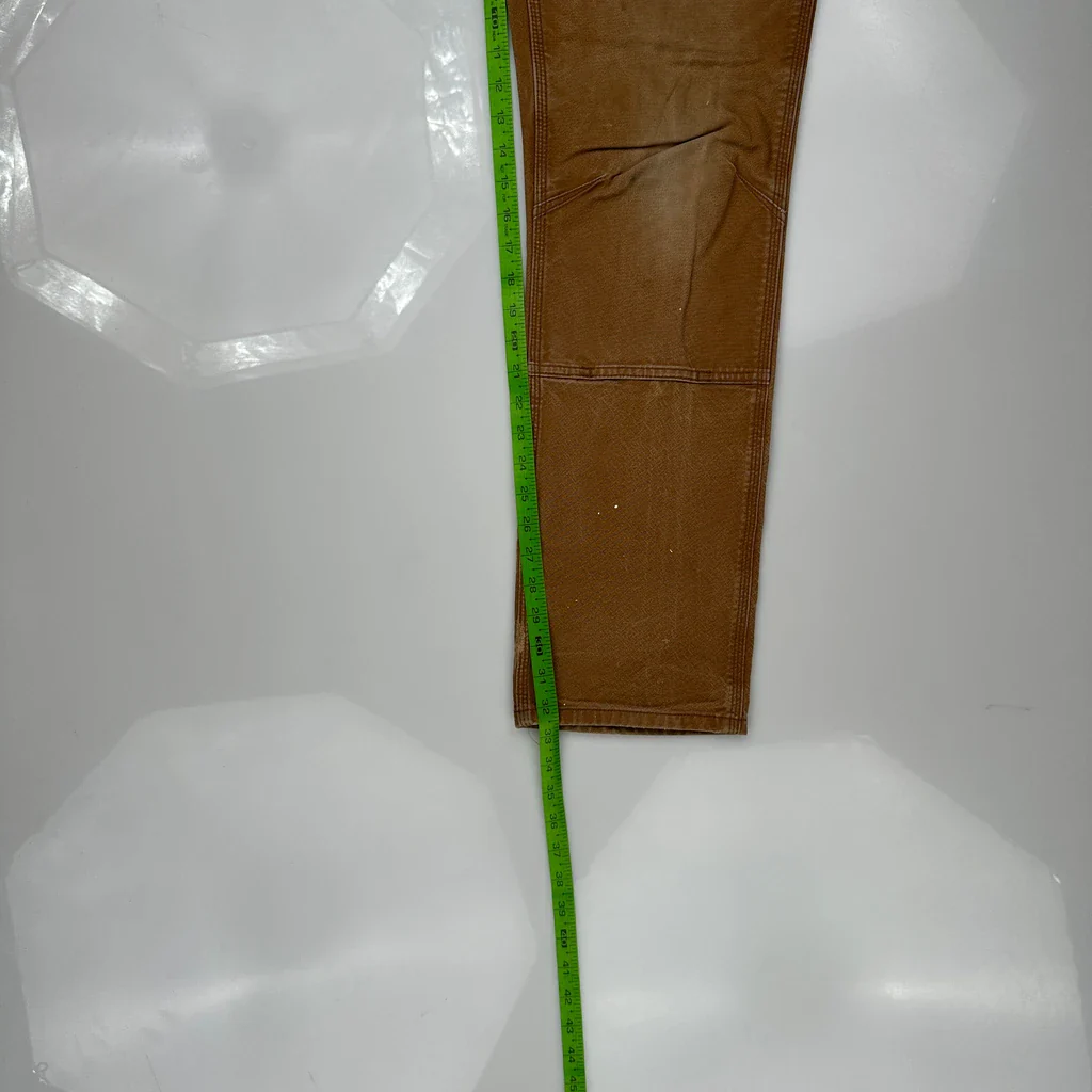 Carhartt Double Knee Carpenter Pants - 34W 33L Brown Cotton - Image 5