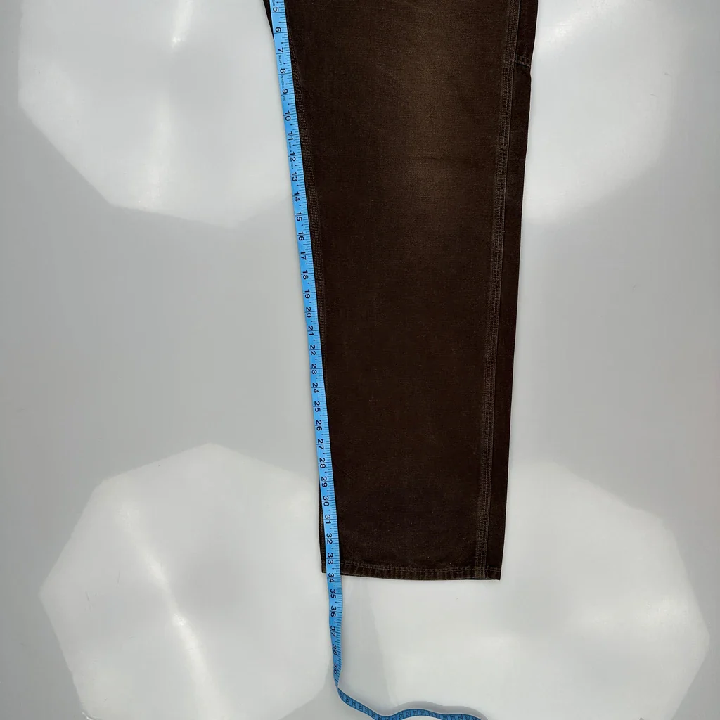 Carhartt Carpenter Pants - 35W 34L Brown Cotton - Image 5
