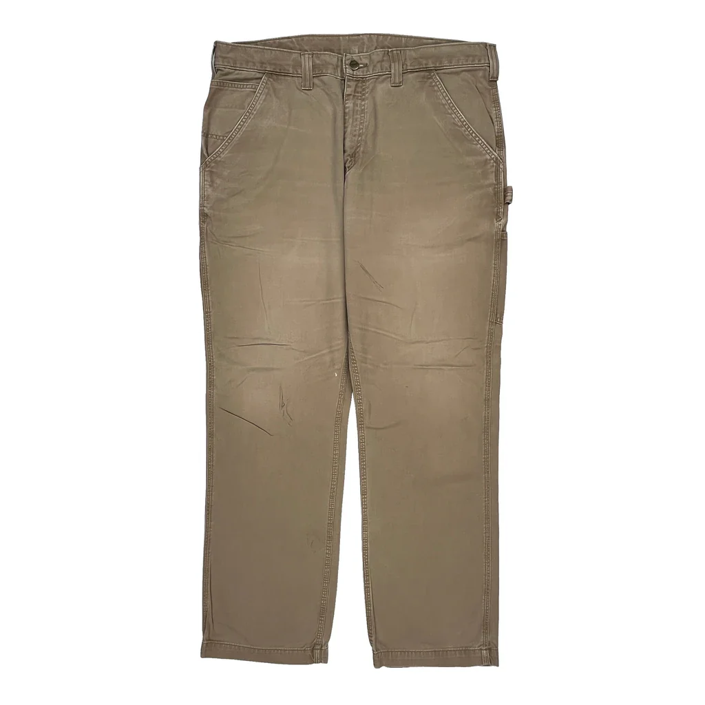 Carhartt Carpenter Pants - 38W 32L Brown Cotton - Image 2