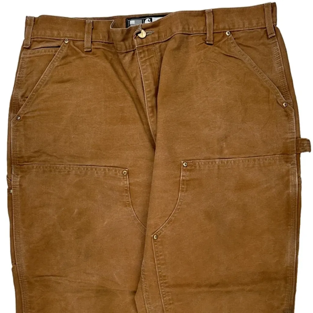 Carhartt Double Knee Carpenter Pants - 38W 30L Brown Cotton - Image 9