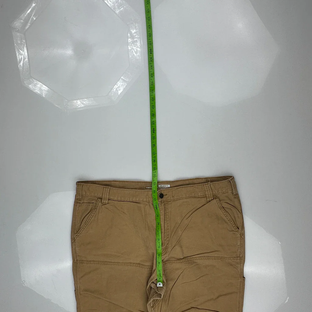 Carhartt Double Knee Carpenter Pants - 40W 30L Brown Cotton - Image 4