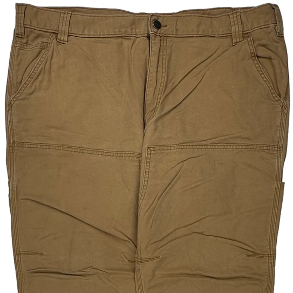 Carhartt Double Knee Carpenter Pants - 40W 30L Brown Cotton - Image 9