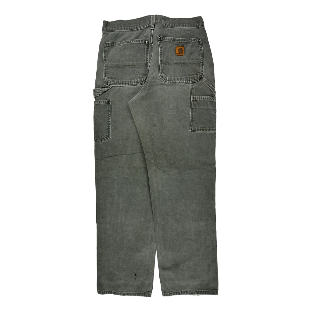 Carhartt Double Knee Carpenter Pants - 31W 32L Gray Cotton