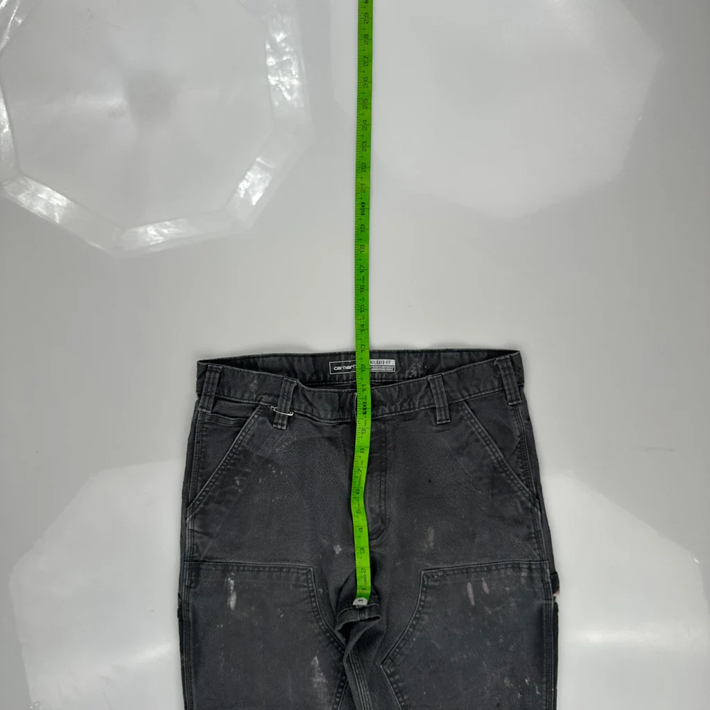 Carhartt Double Knee Carpenter Pants - 32W 30L Gray Cotton - Image 4