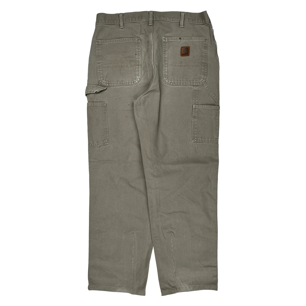 Carhartt B11 Des Carpenter Pants - 32W 31L Gray Cotton