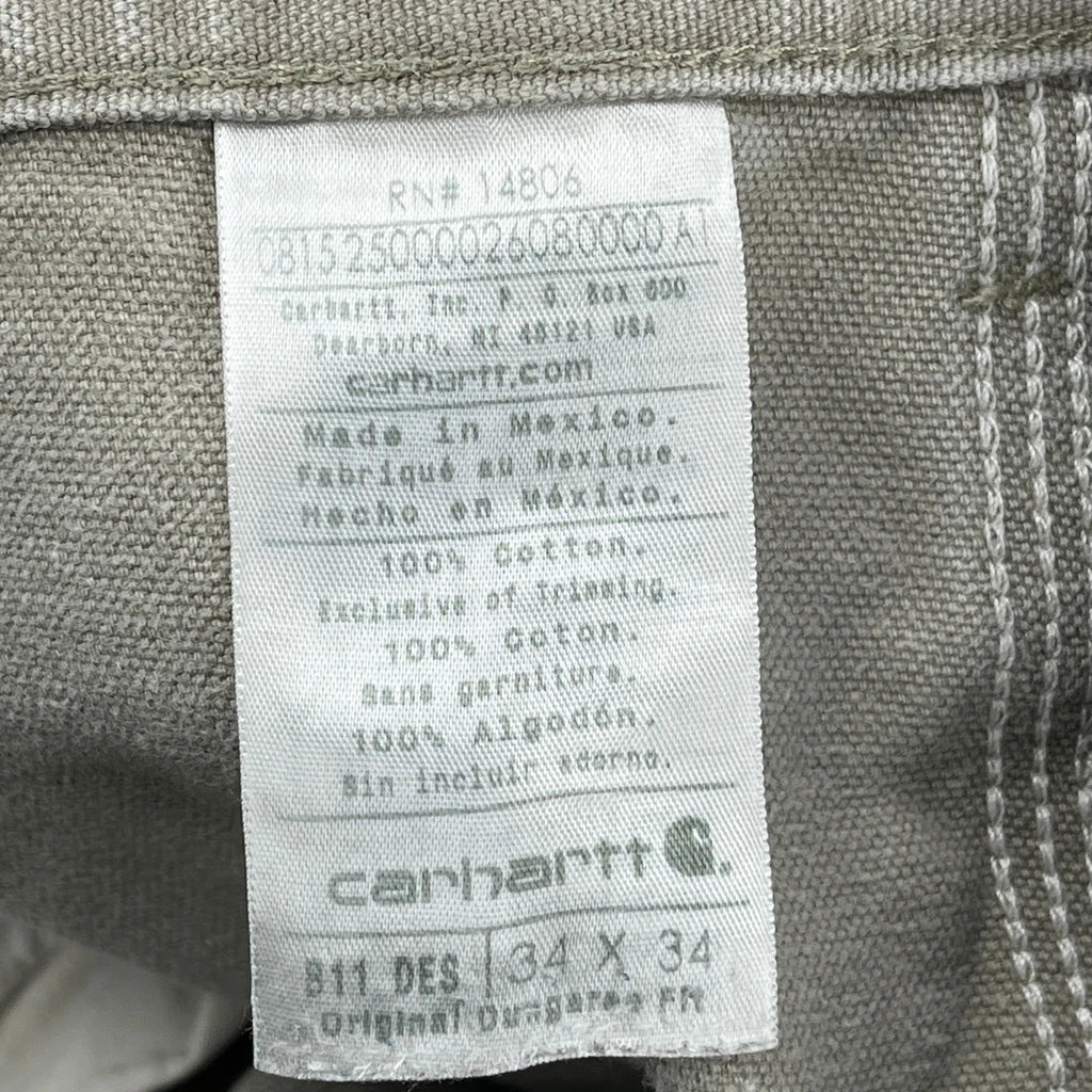 Carhartt B11 Des Carpenter Pants - 32W 31L Gray Cotton - Image 6