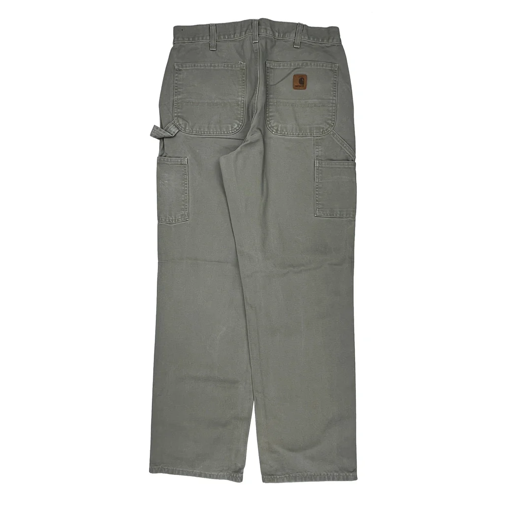 Carhartt B11 Des Carpenter Pants - 32W 33L Gray Cotton