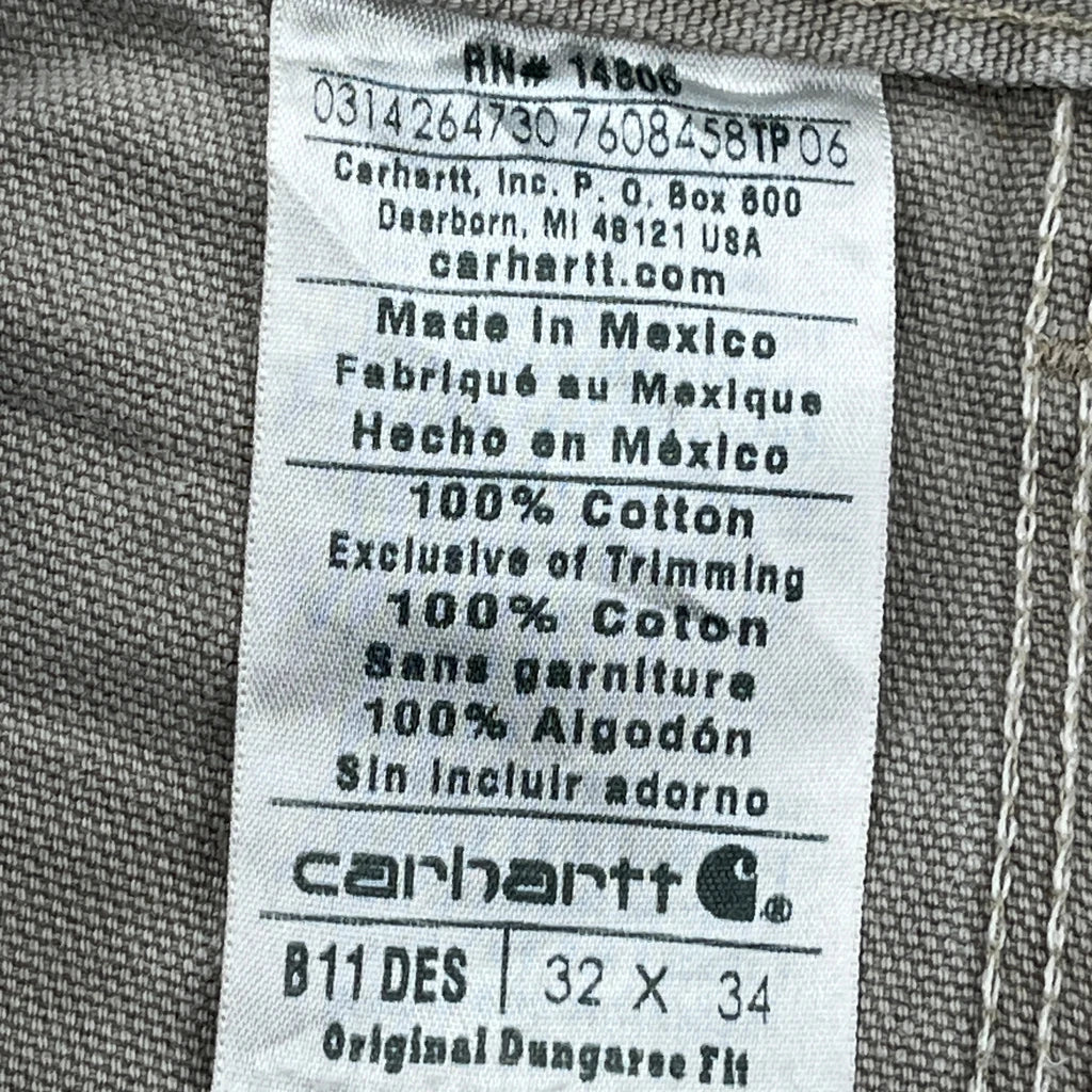 Carhartt B11 Des Carpenter Pants - 32W 33L Gray Cotton - Image 6