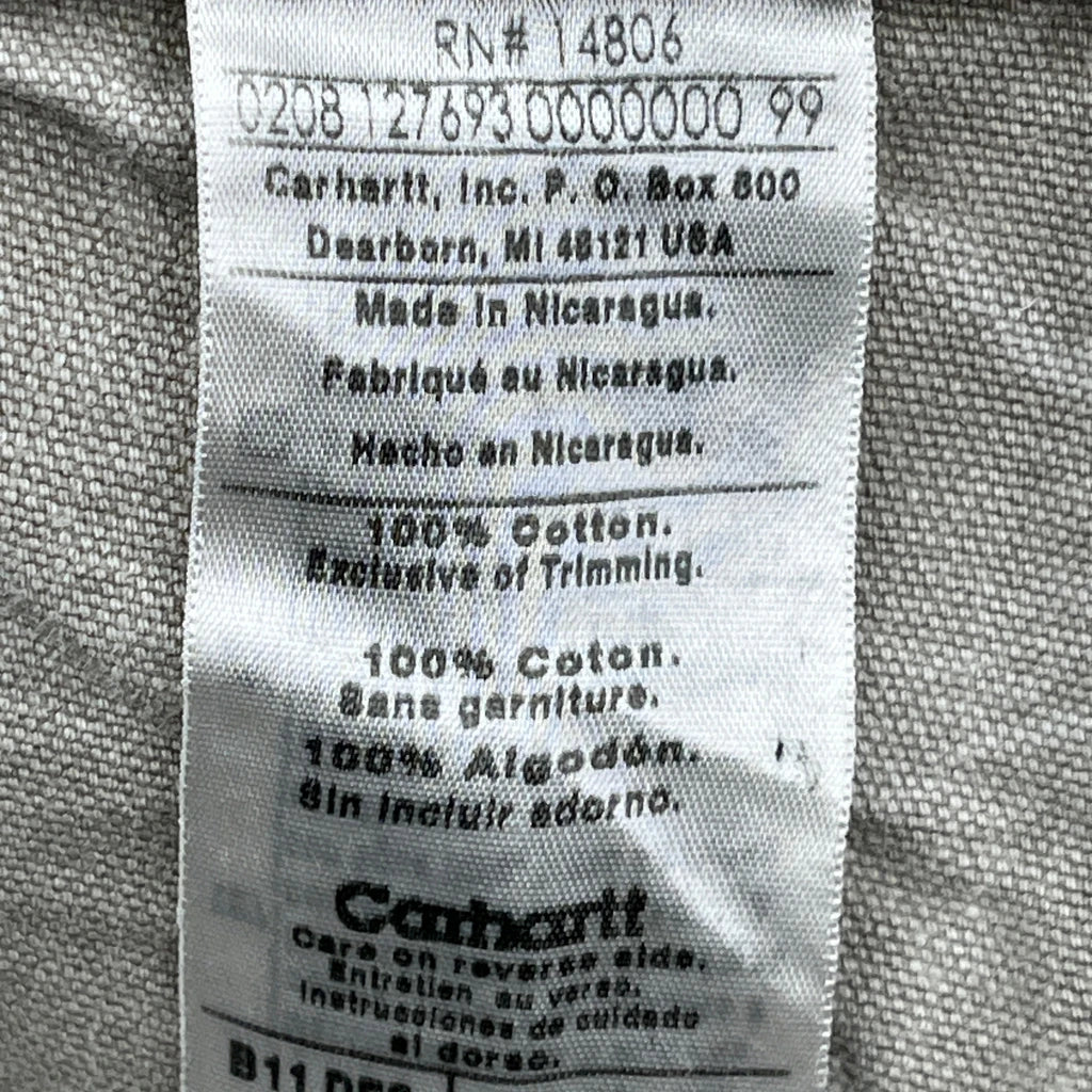 Carhartt B11 Des Carpenter Pants - 33W 31L Gray Cotton - Image 6