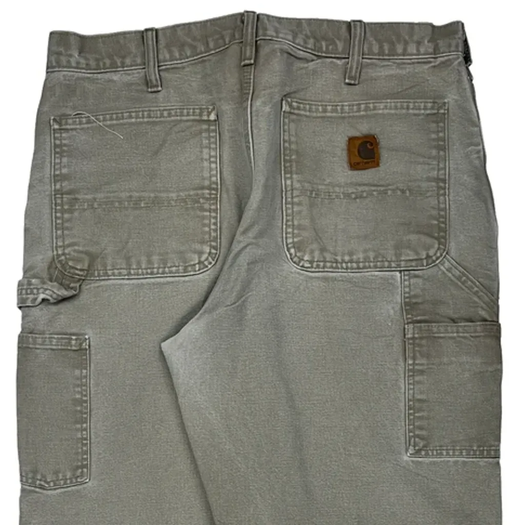 Carhartt B11 Des Carpenter Pants - 33W 31L Gray Cotton - Image 7
