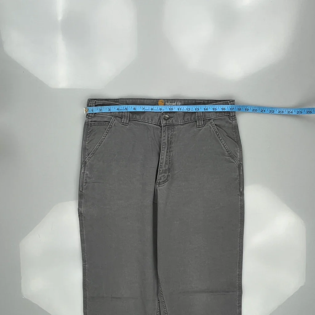 Carhartt Carpenter Pants - 34W 34L Gray Cotton - Image 3
