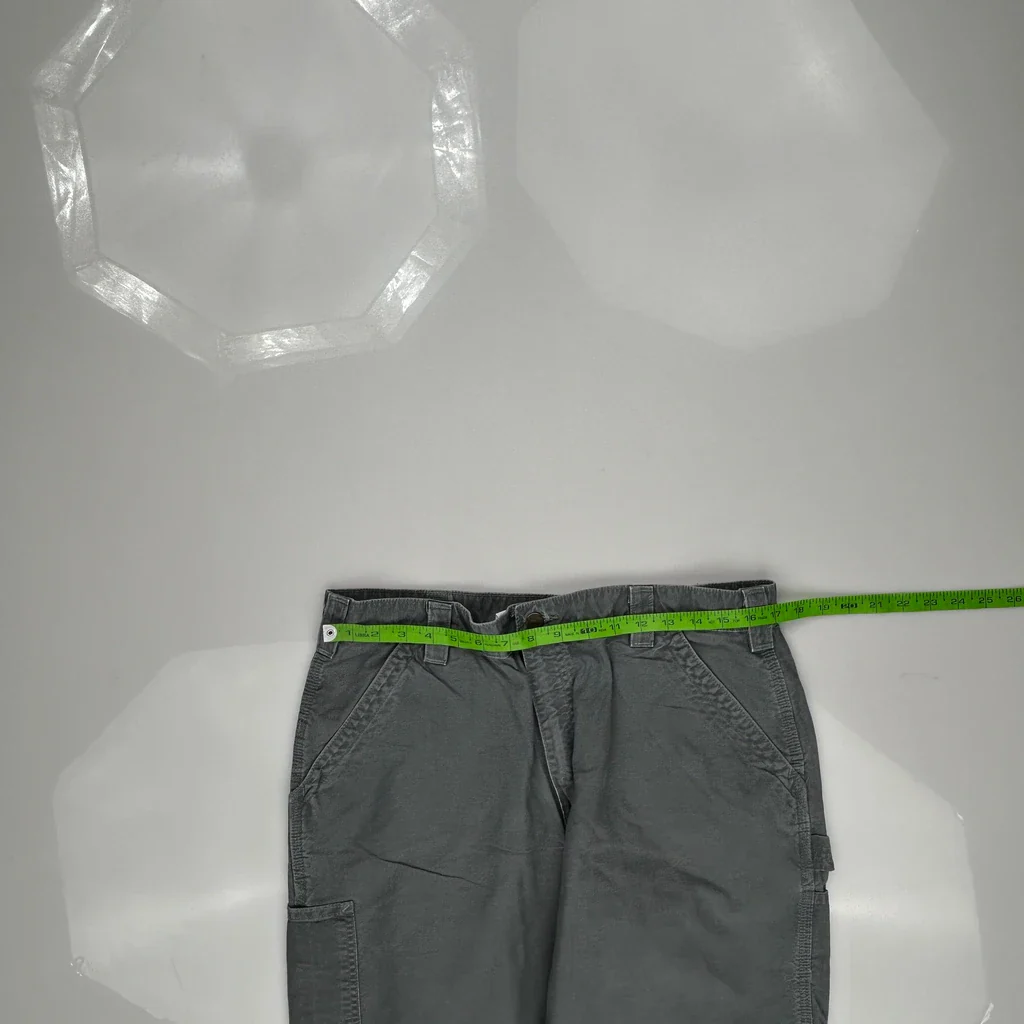 Carhartt B151 Fat Carpenter Pants - 34W 30L Gray Cotton - Image 3