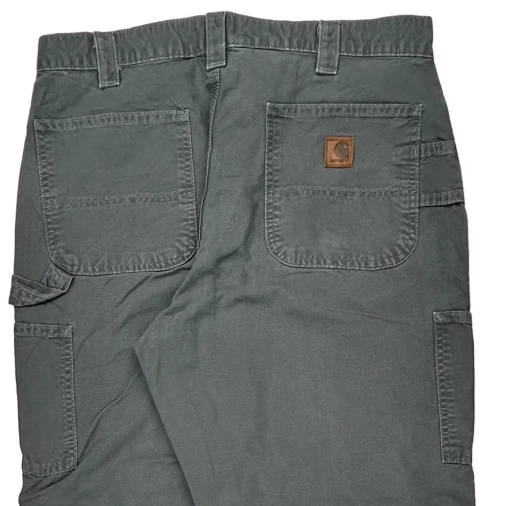 Carhartt B151 Fat Carpenter Pants - 34W 30L Gray Cotton - Image 7