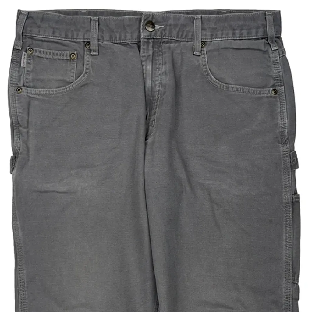 Carhartt B159 Chr Carpenter Pants - 34W 29L Gray Cotton - Image 9