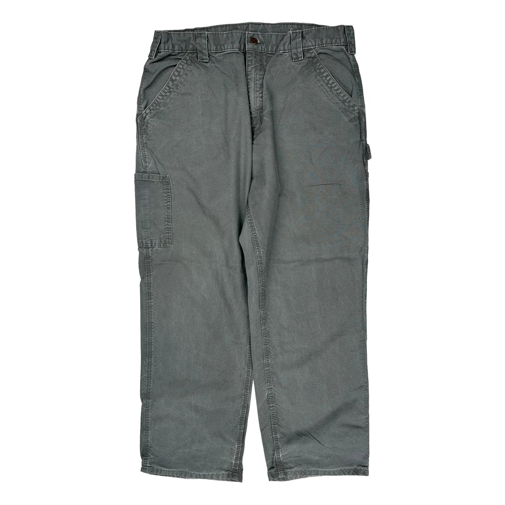 Carhartt B151 Fat Carpenter Pants - 35W 30L Gray Cotton - Image 2