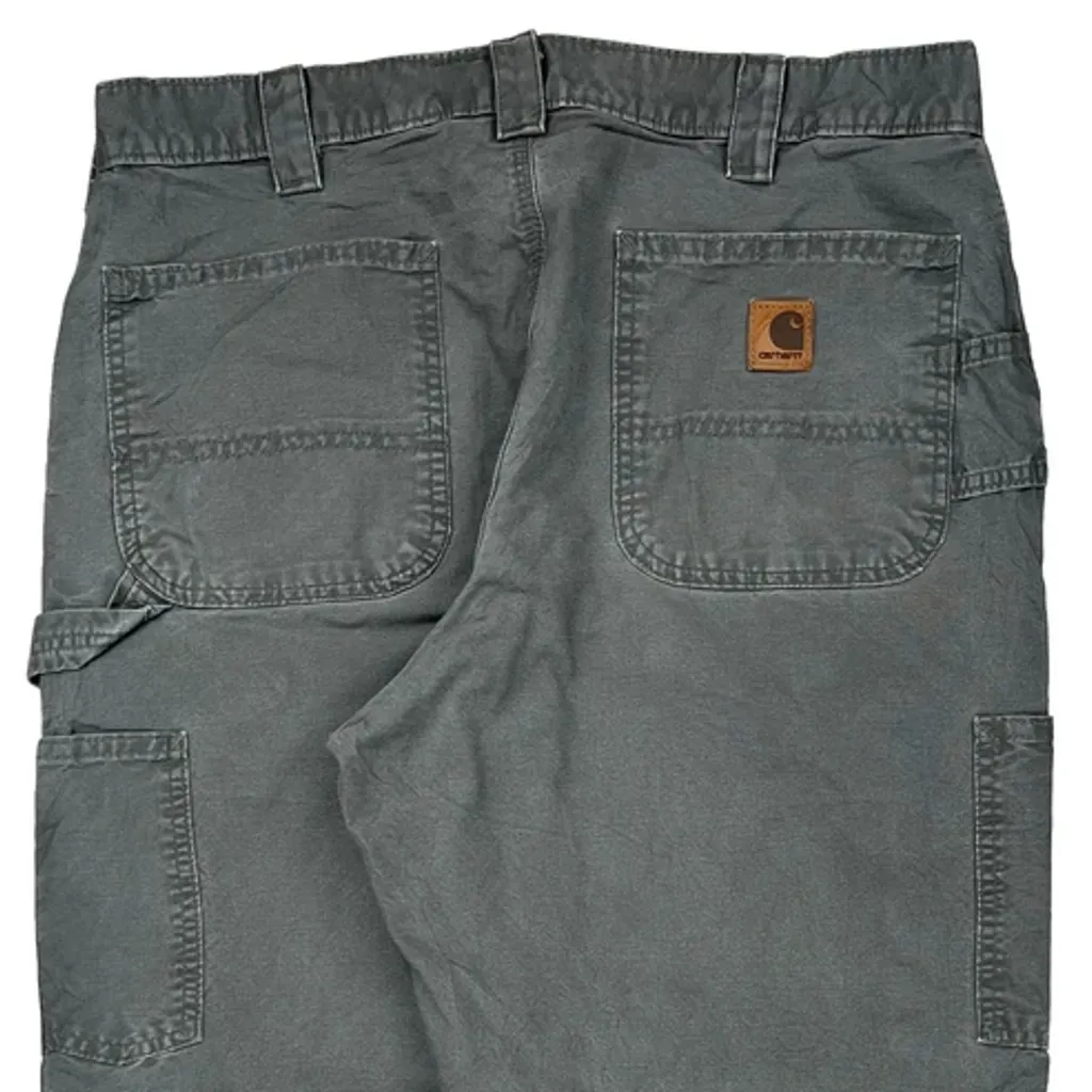 Carhartt B151 Fat Carpenter Pants - 35W 30L Gray Cotton - Image 7