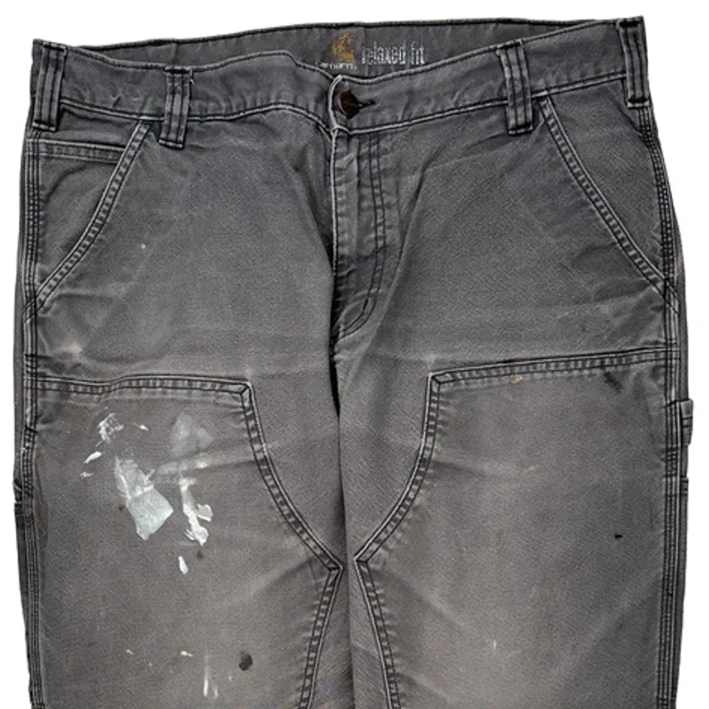 Carhartt Double Knee Carpenter Pants - 36W 29L Gray Cotton - Image 10
