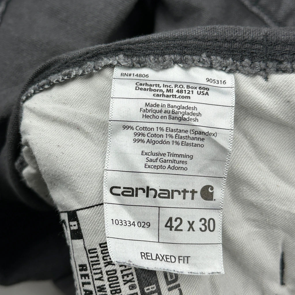 Carhartt Double Knee Carpenter Pants - 40W 29L Gray Cotton - Image 6