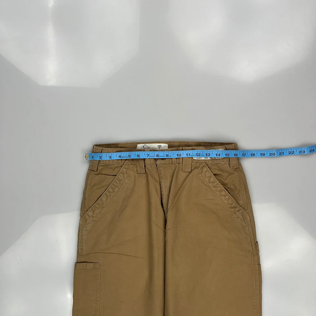 Carhartt Carpenter Pants - 33W 30L Khaki Cotton - Image 3