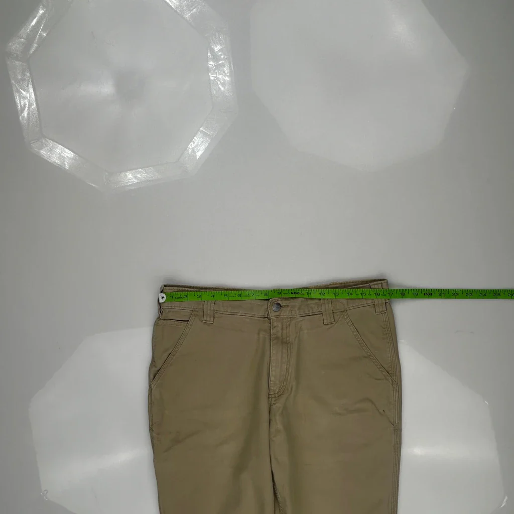 Carhartt Carpenter Pants - 34W 29L Khaki Cotton - Image 3