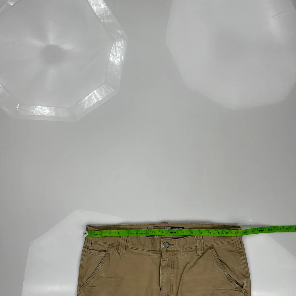 Carhartt Carpenter Pants - 35W 28L Khaki Cotton - Image 3