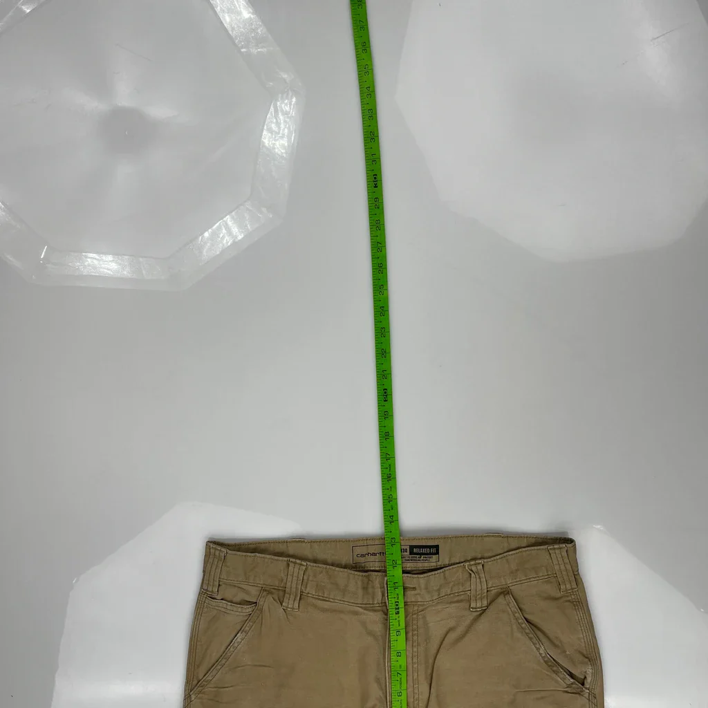 Carhartt Carpenter Pants - 35W 28L Khaki Cotton - Image 4