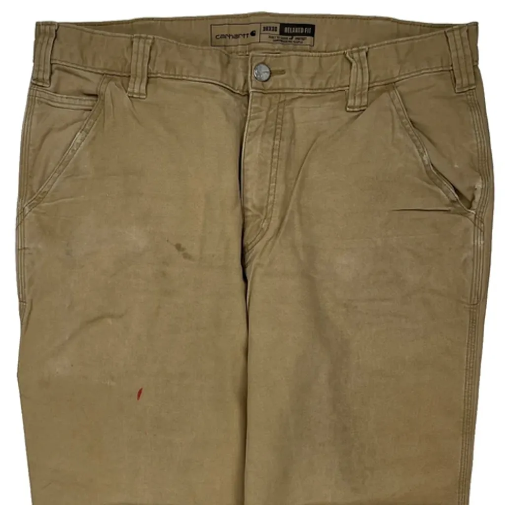Carhartt Carpenter Pants - 35W 28L Khaki Cotton - Image 9