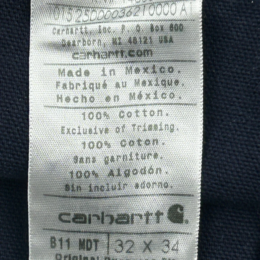 Carhartt Carpenter Pants - 30W 34L Navy Cotton - Image 6