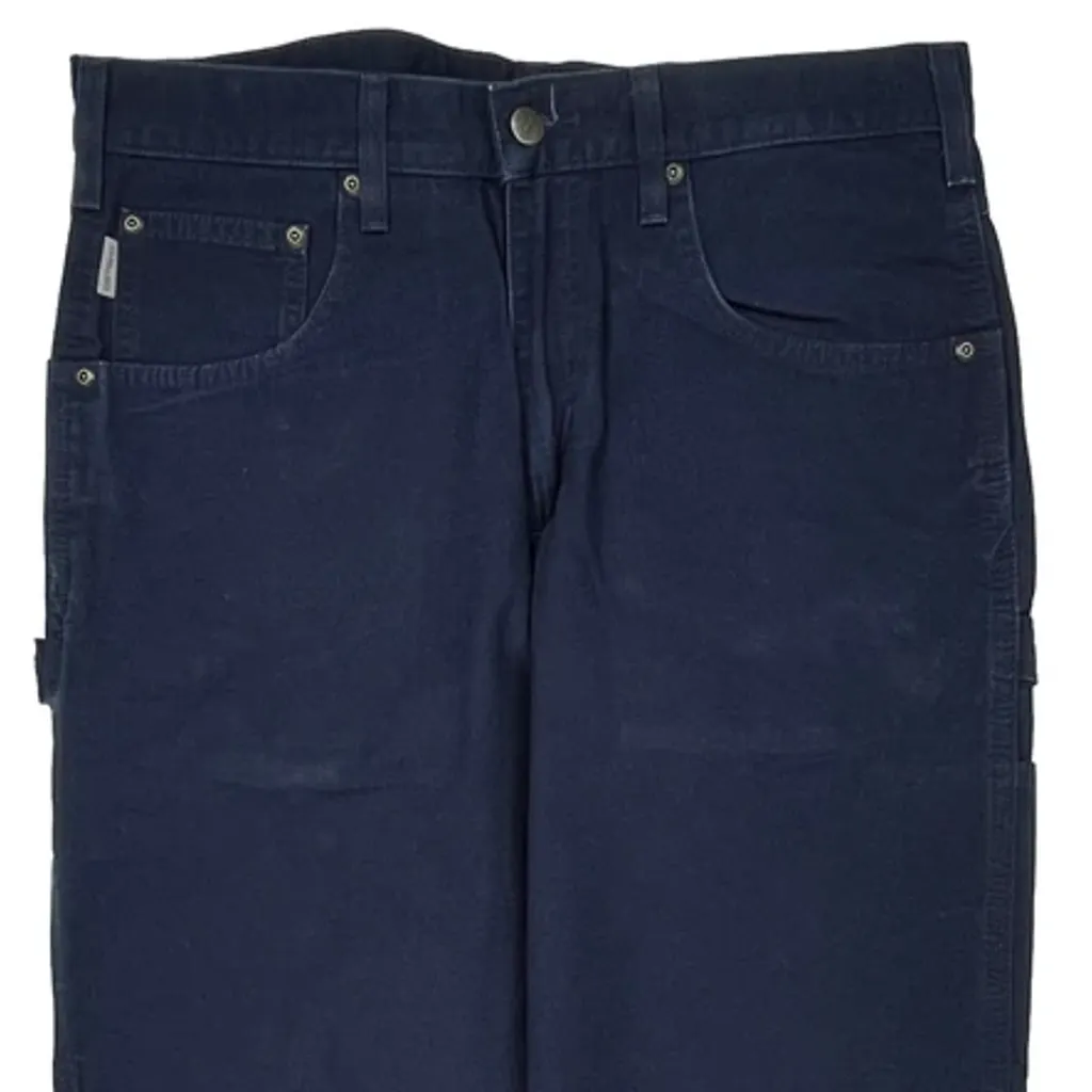 Carhartt B159 Nvy Carpenter Pants - 32W 32L Navy Cotton - Image 10