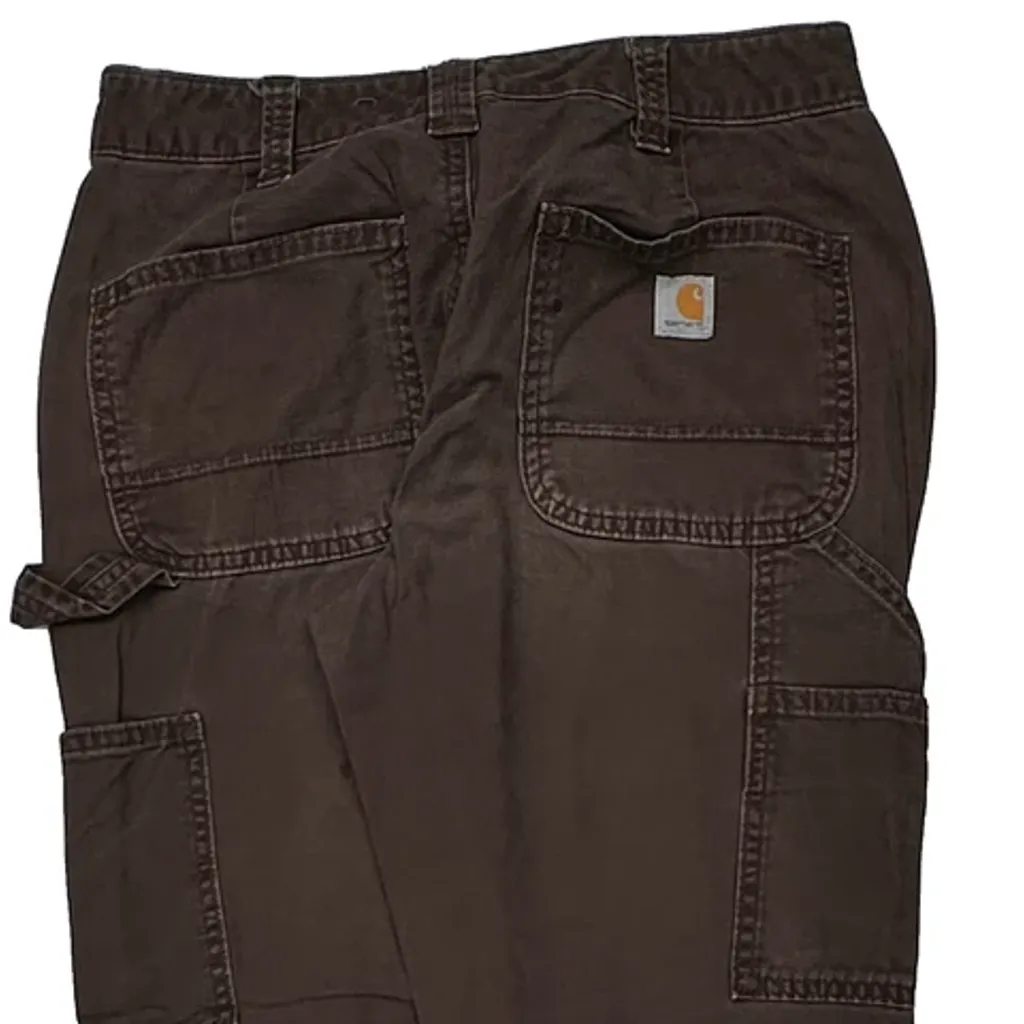 Carhartt Double Knee Carpenter Pants - 30W US 8 Brown Cotton - Image 8