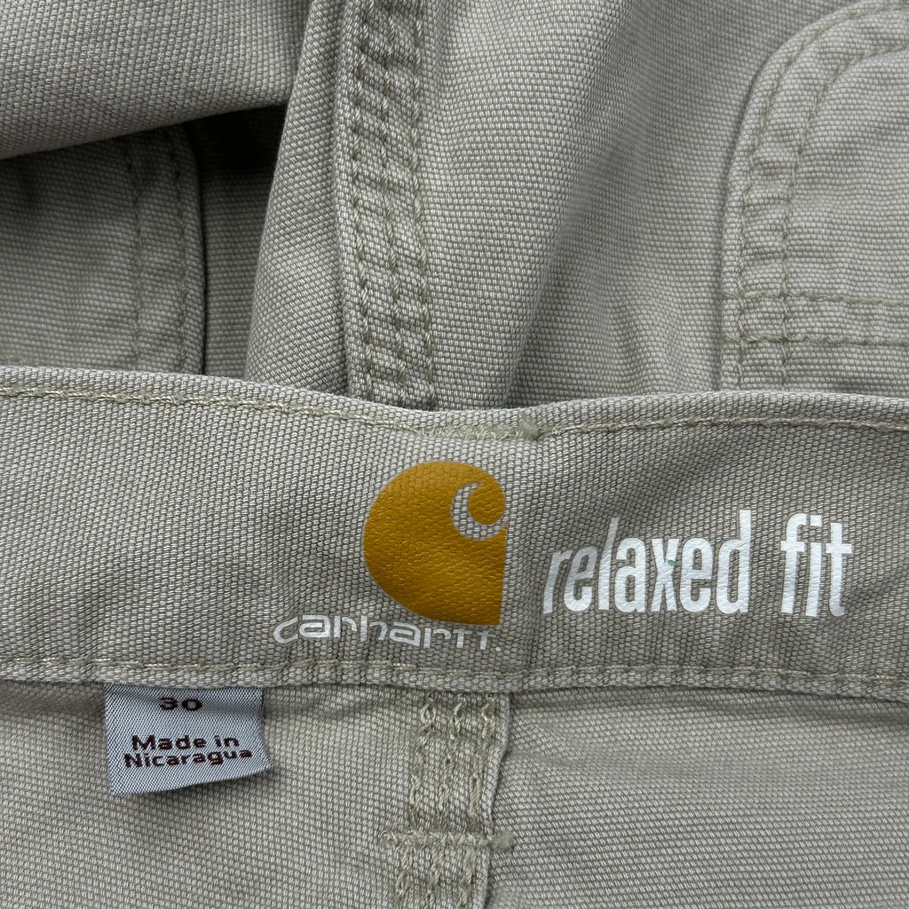 Carhartt Baggy Carpenter Shorts - 29W 9L Beige Cotton - Image 6