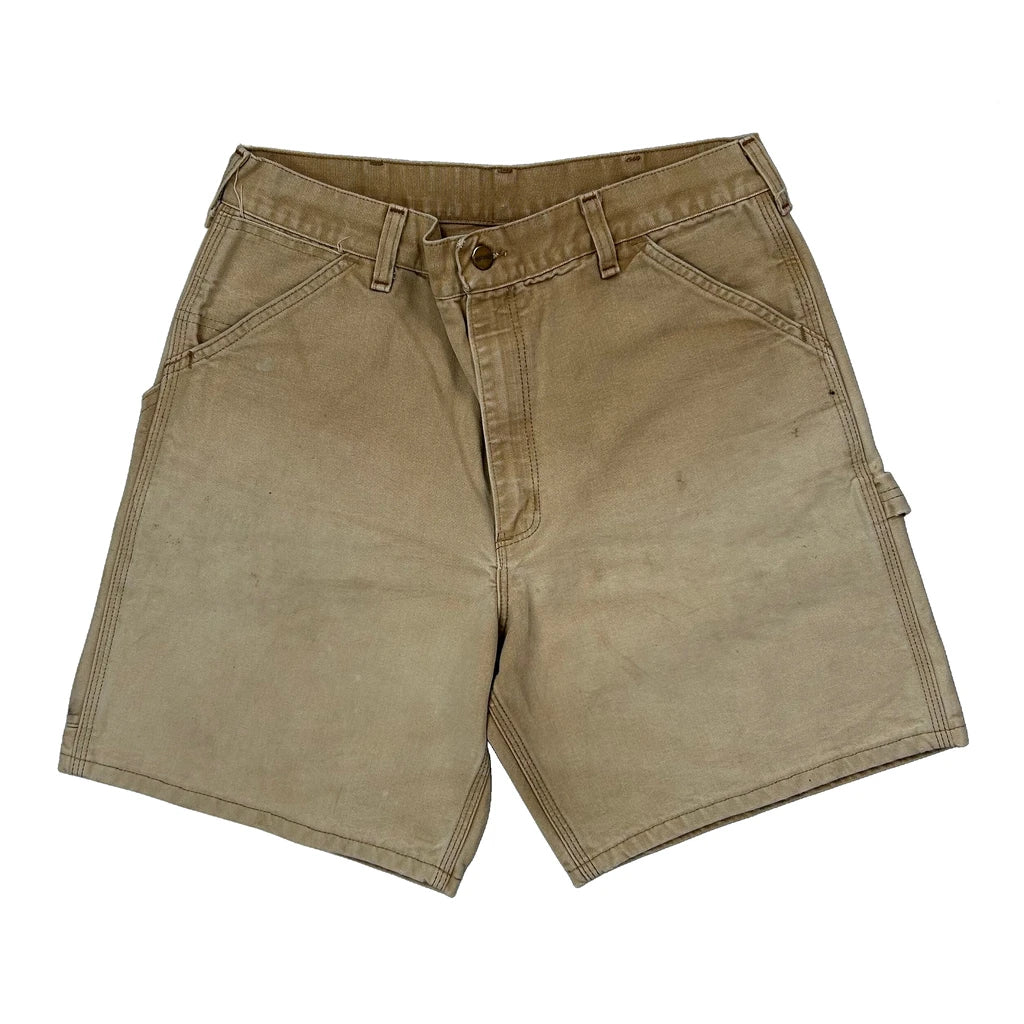 Carhartt Carpenter Shorts - 30W 8L Beige Cotton - Image 2
