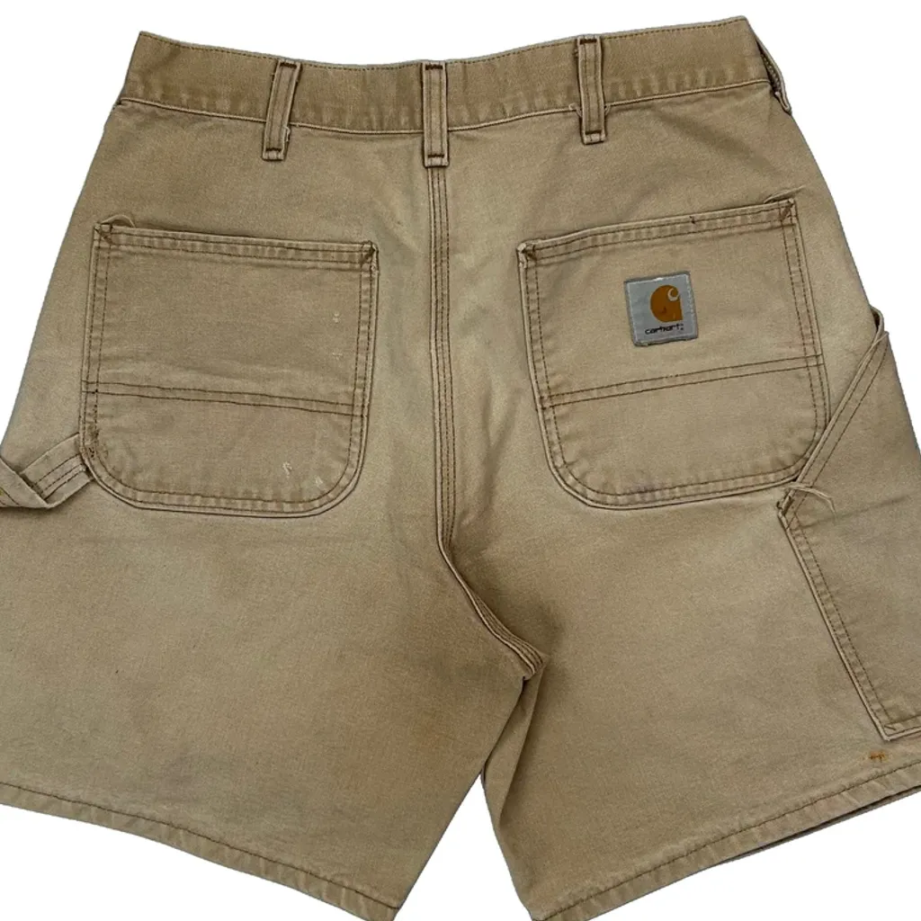 Carhartt Carpenter Shorts - 30W 8L Beige Cotton - Image 6
