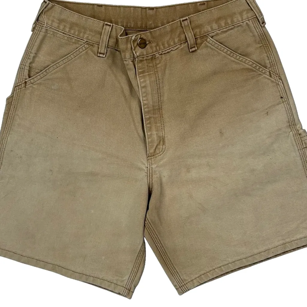 Carhartt Carpenter Shorts - 30W 8L Beige Cotton - Image 8