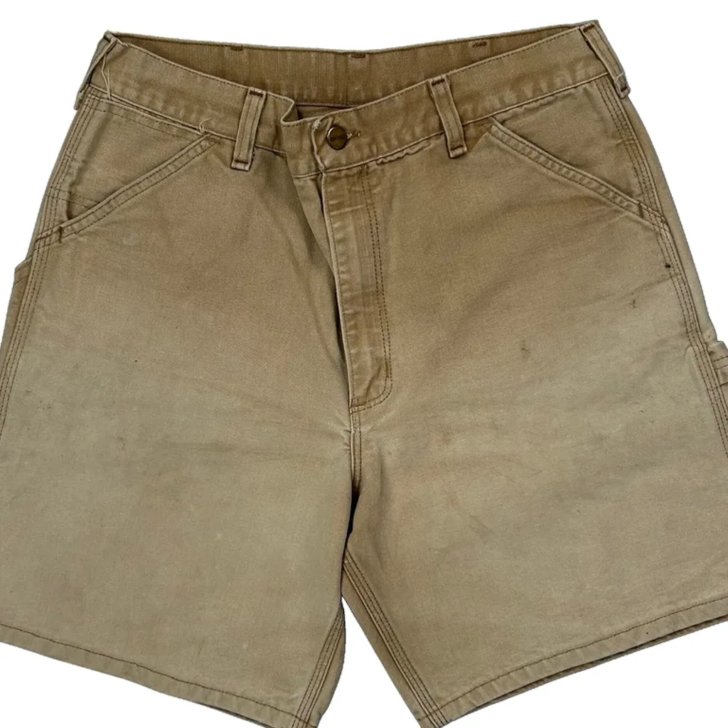 Carhartt Carpenter Shorts - 30W 8L Beige Cotton - Image 9