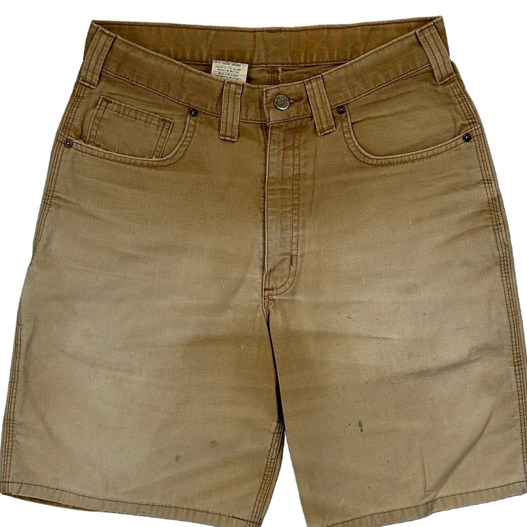 Carhartt Carpenter Shorts - 30W 9L Beige Cotton - Image 10